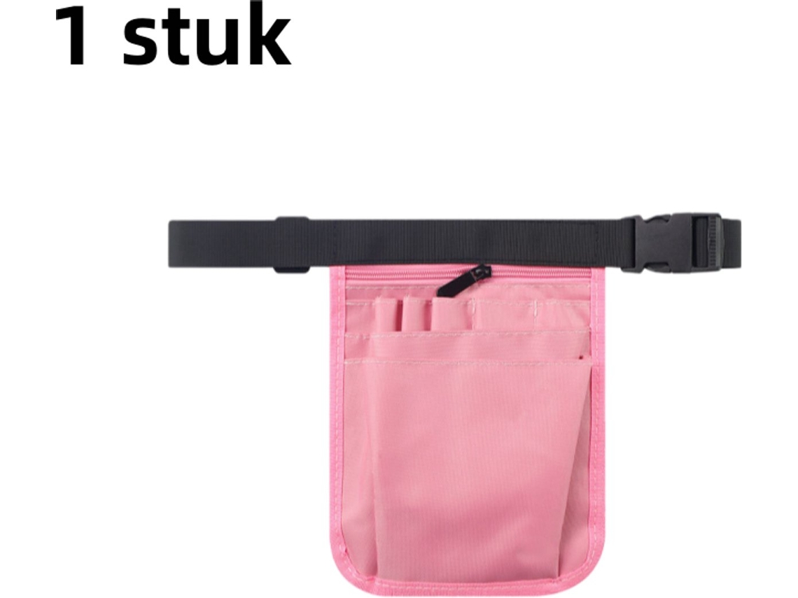 1 Unidade‑bolsa De Cintura Enfermagem Rosa 25×18cm, Compartimentos Para Materiais Médicos