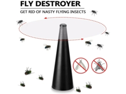 Ventilador repelente de mosquitos preto, conjunto 2 peças, fácil de usar, alta durabilidade STELASPLEN