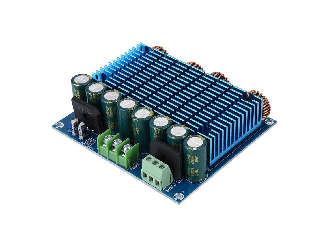 Placa De Amplificador De Potência Digital Ultra Alto Poder Com Dois Chips 2 Canais 2x420w