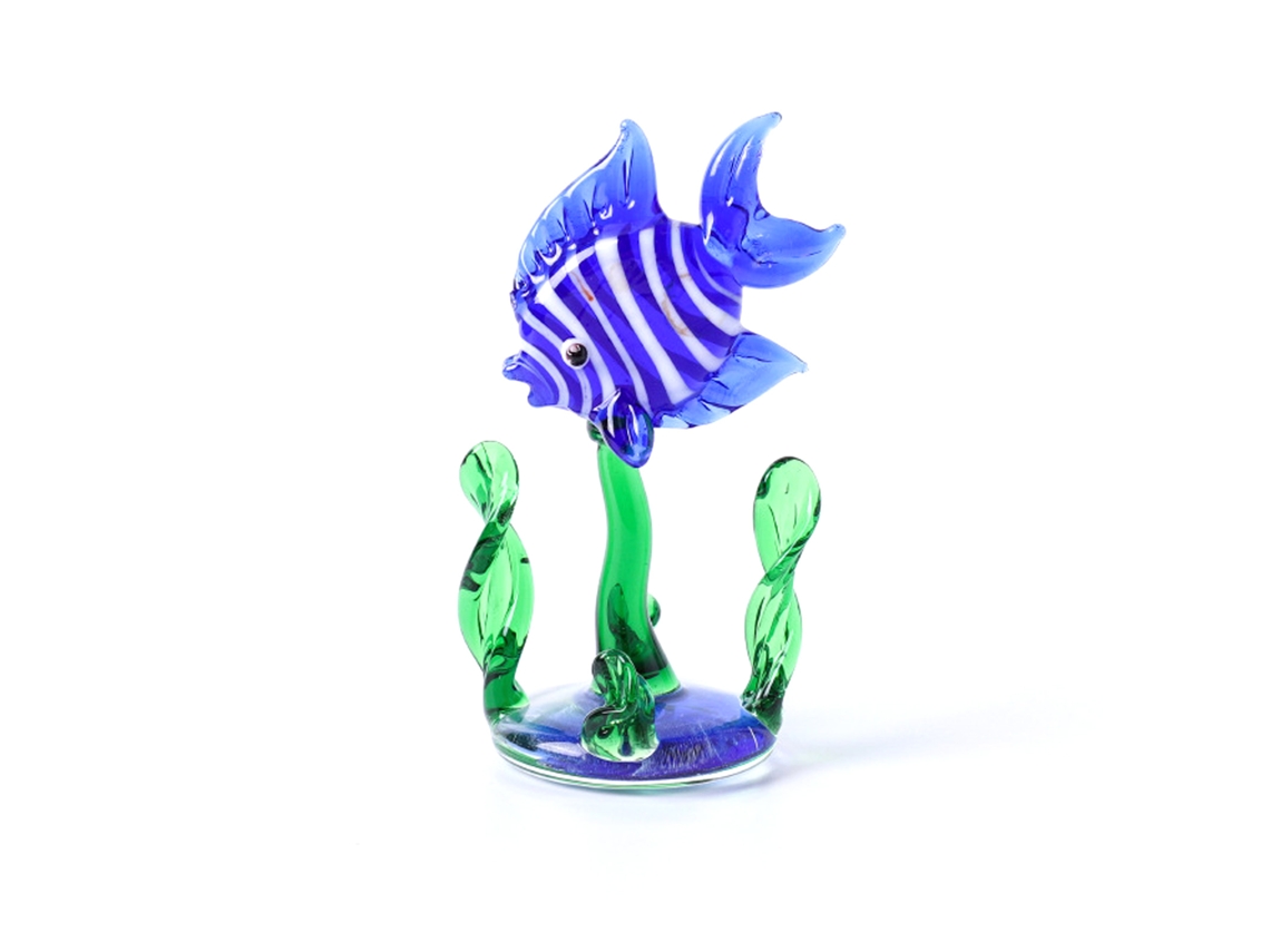 Laxiscreed Aquário De Vidro Com Planta, Peixe E Ornamento Para Decoração De Casa