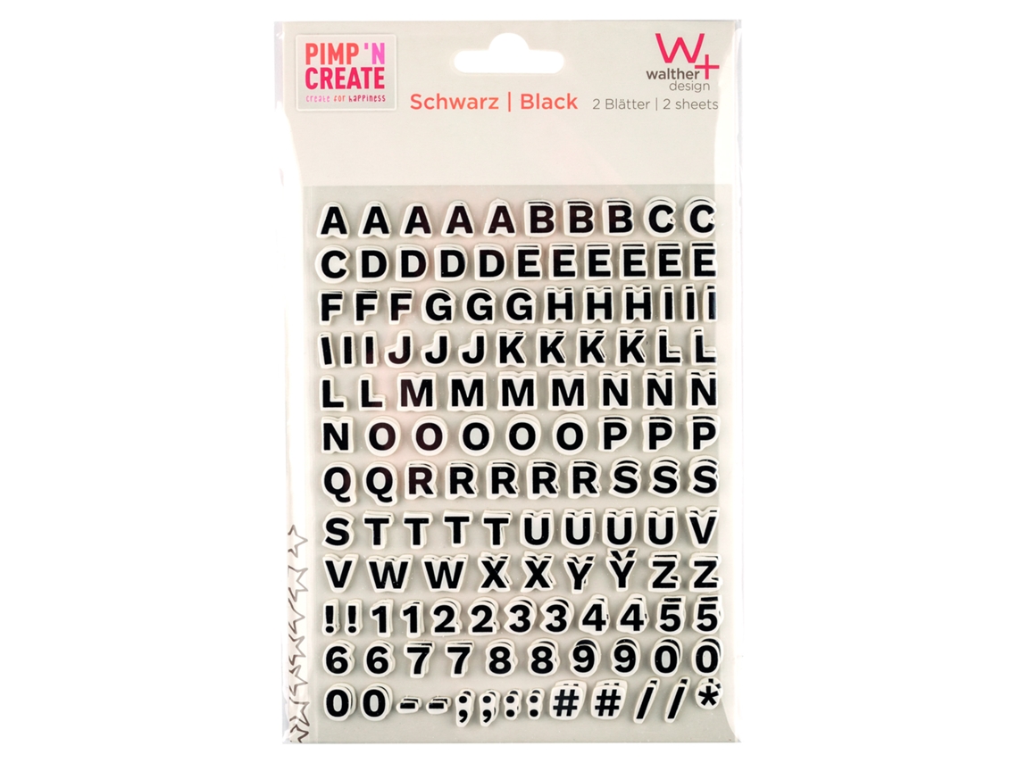 Self Adhesive Letters Pimp And Create Black