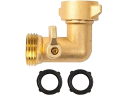 Adaptador De Mangueira Latão Ght 1,9 Cm Com Válvula, Conexão Roscada