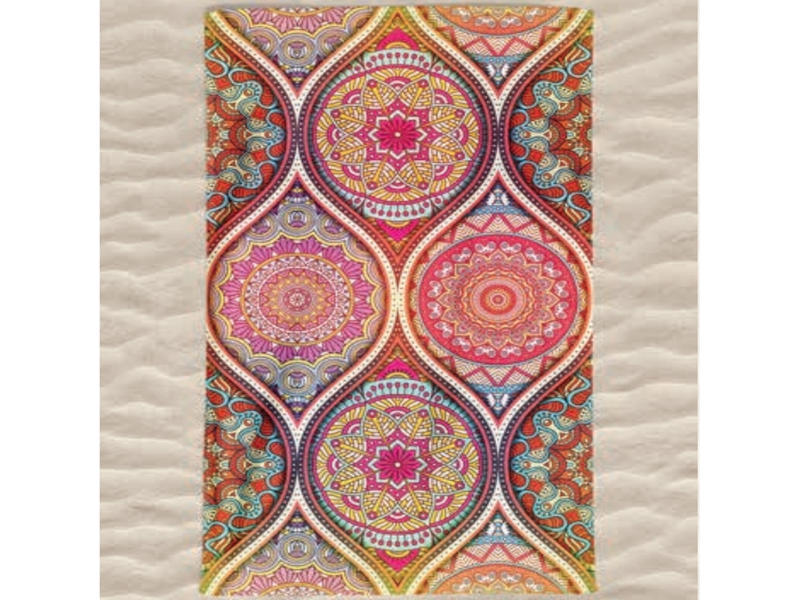 Toalha De Praia Microfibra Mandalas Coloridas