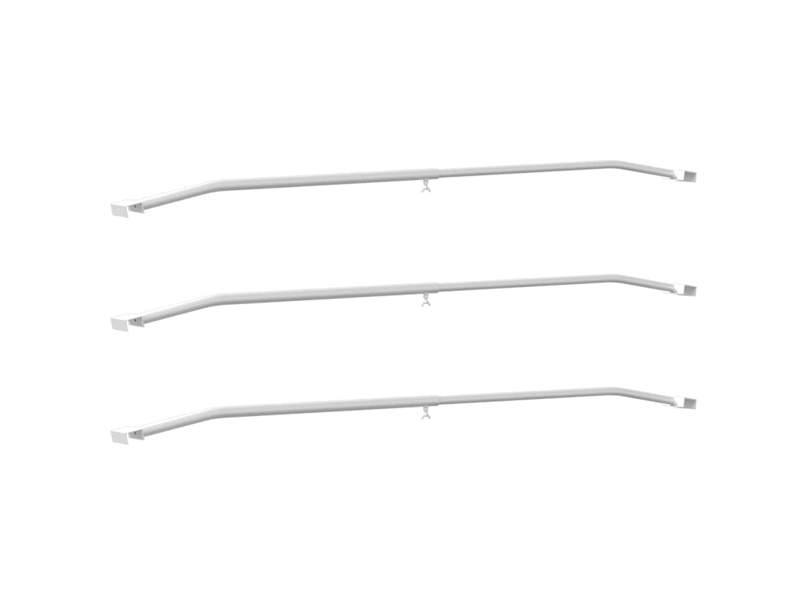 Conjunto 3 Suporte De Lona Vidaxl Prateado Alumínio (102-155 Cm)