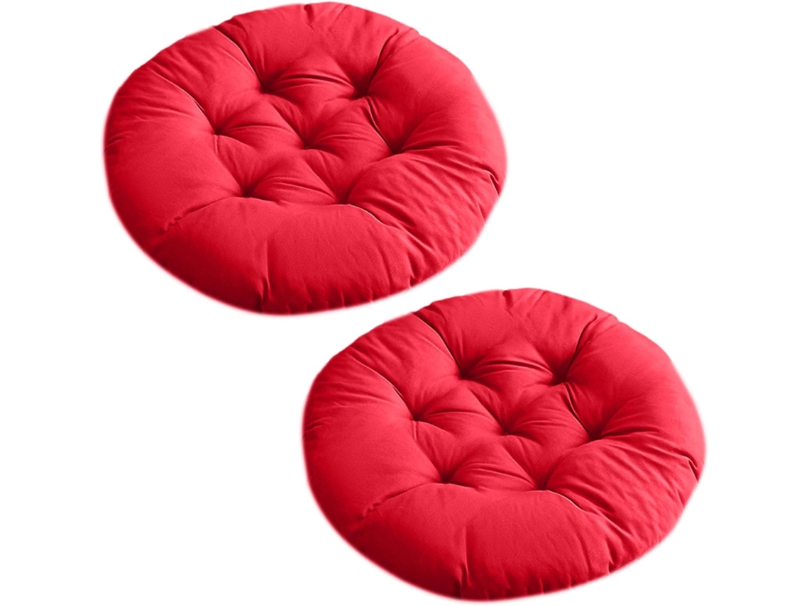 Almofadas Redondas Para Cadeiras, 2 Almofadas De Chão 35cm Para Adultos, Almofada De Chão Redonda E Grossa, Almofada De