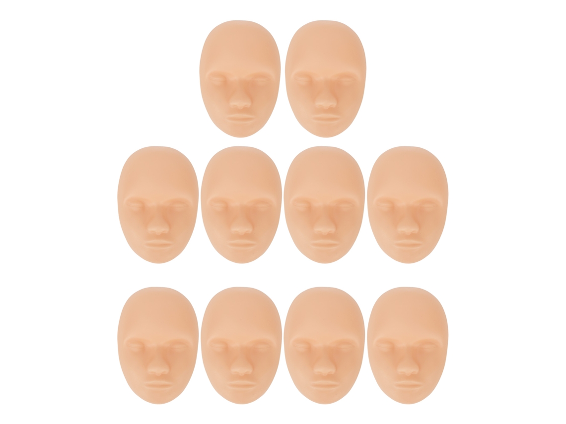 10pcs Pele De Prática De Tatuagem Cabeça 3d Silicone Macia Para Sobrancelha Eyeliner Lábio Microblading Iniciantes