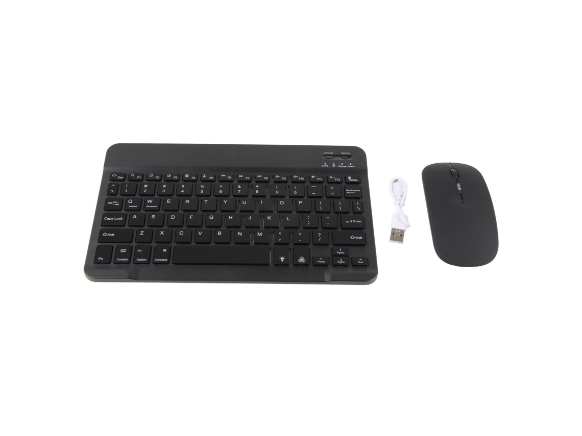 2026zentro-teclado E Mouse Bluetooth Fino Leve Com Iluminação 7 Cores Para Celulares Tablets 10 Polegadas Recarregável