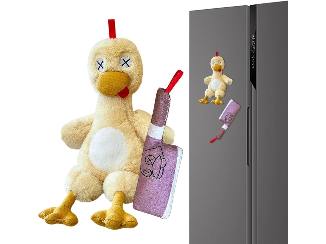 Ímãs De Geladeira Para Decoração Magnética Macia Em Formato De Patinho De Pelúcia Fofo |