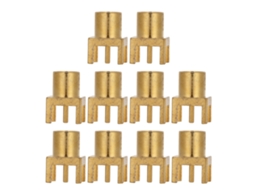 Yuru 10pcs Conector Mcx Fêmea 4 Pinos Soquete Pcb Solda Jacks Material Ofc 50ohms para Gps Wifi Rádio
