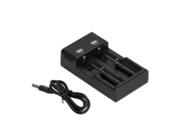 2026 cargador Universal de Baterías de 2 Bahías com Carga Rápida Usb e Luz Indicadora para Baterías de Lítio 18500 26650 18650