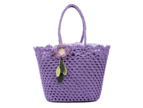 Saco De Ombro De Mulher Iria Quintana Zeccone Feita Borla Roxo (30)