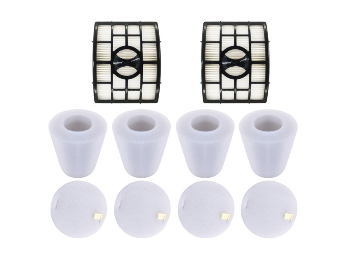 2 Filtros Hepa+ 4 Peças de Espuma e Feltro para Aspiradores Pó Nv755, Uv795, Conjunto de Peças Reposição Xff750 Xhf750 BRILVIBERA