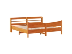 Bed Frame, Bed Frames Vidaxl Marrom Madeira De Pinho (180 X 200 Cm)