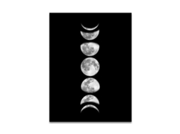 Quadro De Fases Da Lua Para Decoração De Parede