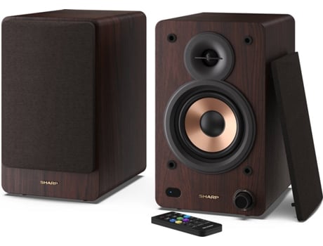 Colunas Frontais SHARP Madeira CP-SS30 Castanho (60W)