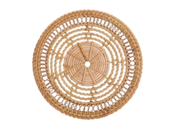 Decoração Parede Rattan Tecido À Mão 25x25cm