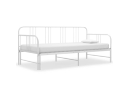 Vidaxl Estrutura Sofá-cama De Puxar 90x200 Cm Metal Branco
