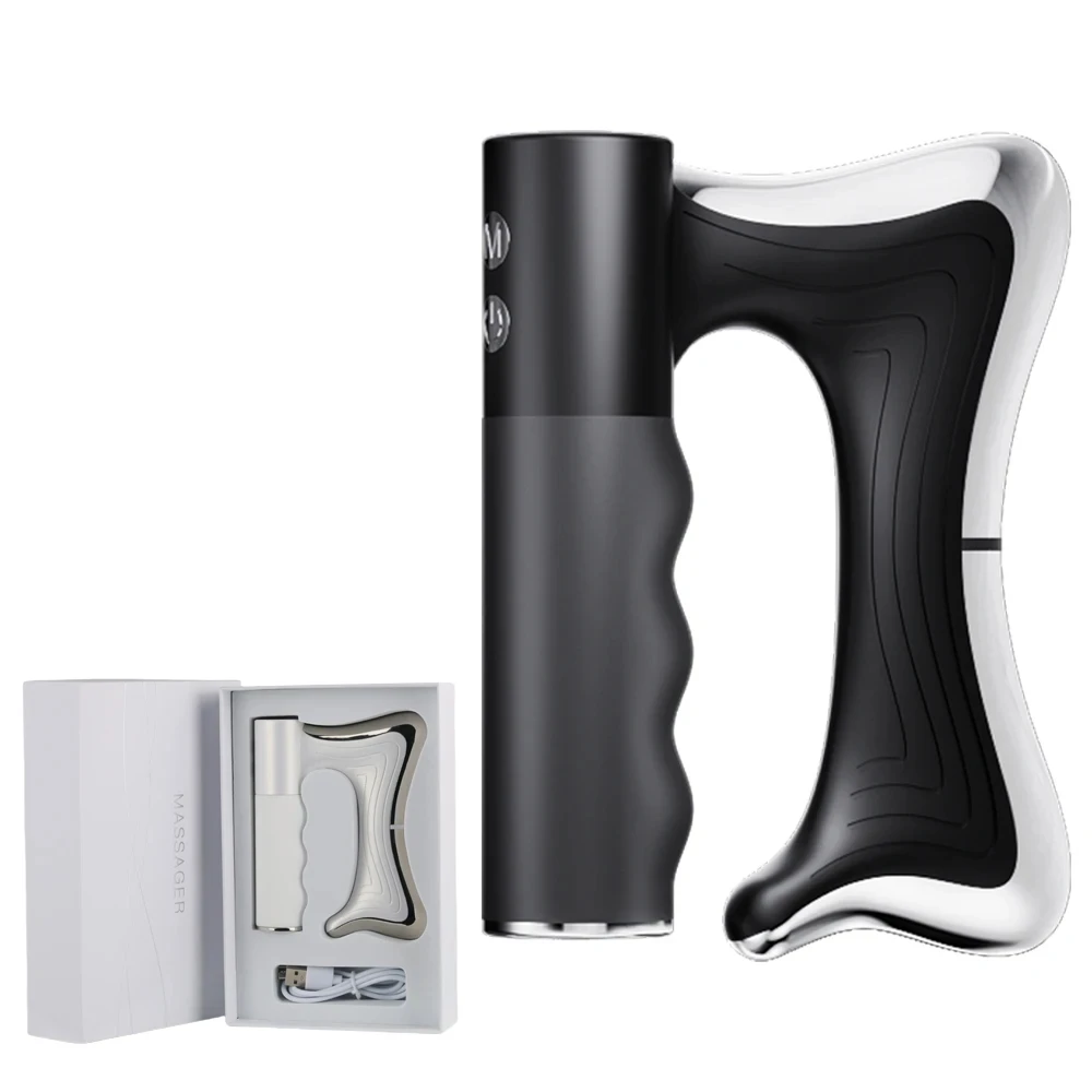 Massageador Elétrico De Fáscia Com Função De Vibração, Usado Para Relaxar O Corpo E Os Músculos Uma Ferramenta De Gua Sha.