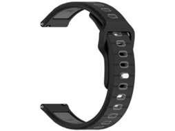 Bracelete Bicolor Texturizada Para Amazfit Helio Strap Preto/cinzent Inf
