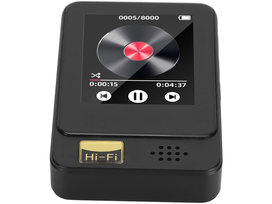Leitor Mp3/Mp4 YIZHOOD T5 1.77Inch com Cartão Tf 16G Preto