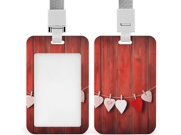 Porta Crachá De Parede Em Formato Coração, Personalizável, À Prova D Água, Com Proteção Funcionários