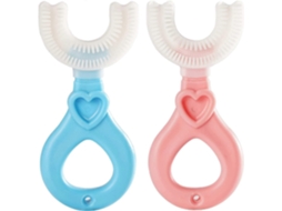 Escova De Dentes Infantil Em Formato De U, Com Cerdas Macias De Silicone, Para Limpeza Bucal 360°.