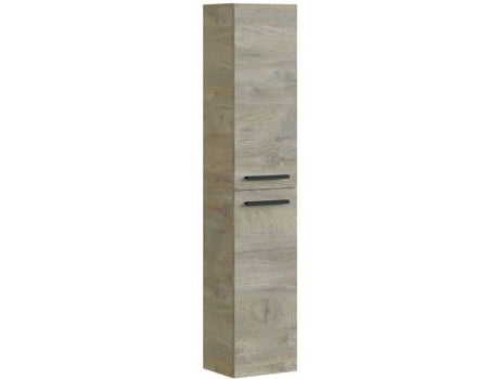 Coluna de Banho Athena 2 Portas ARKITMOBEL (Branco - Carvalho - 30cm)