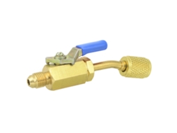 Válvula De Esferas Manual Em Bronze Laxiscreed De 1/4" Para Refrigeração R12/r134a/r410a Com Roscas Sae