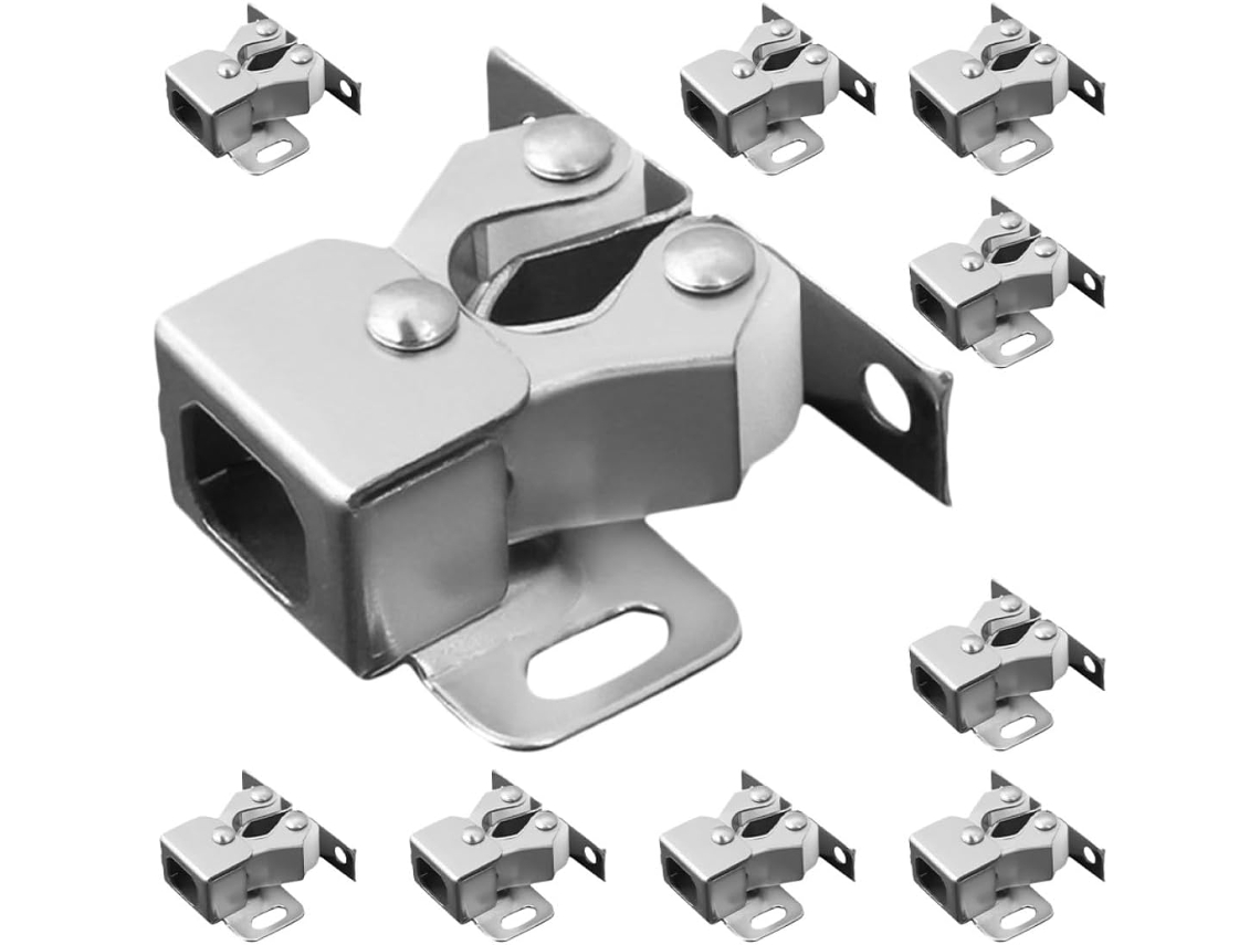 Villcase Conjunto De 10-fechos Esfera Galvanizados Para Portas E Armários, Fechos Duplos Com Rolamento E Mola, Fechos