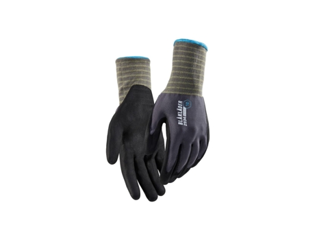 Luvas Unissexo BLAKLADER Trabalho Nitrilo Temperado Cinzento (Tamanho 10)