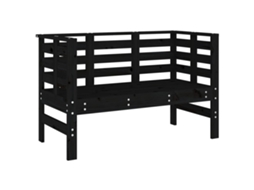 Maison Exclusive - Banco De Jardim 111,5x53x71 Cm Madeira De Pinho Maciça Preto