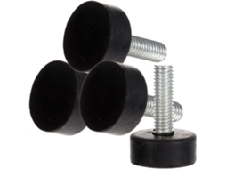 Doitool Conjunto De 4 Pés Borracha Ajustáveis Para Móveis, Resistentes, Com Absorção De Impacto E Nivelamento