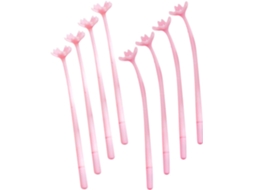 Canetas Em Gel Ciieeo 8 Com Estampa De Flor Cerejeira, Feitas Silicone