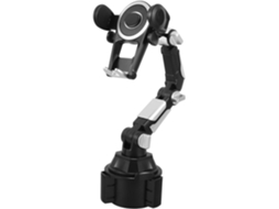 Suporte de celular veicular de braço longo com design criativo em metal.