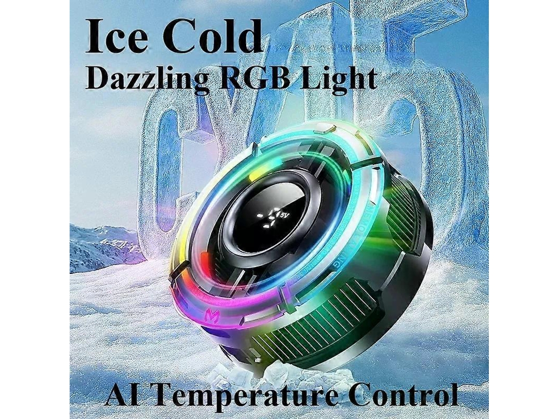 Cx15 Cooler Para Celular Com Tela Grande, Radiador De Alta Potência Para Semicondutores, Resfriamento Magnético Com Show De Luzes Rgb E Controle