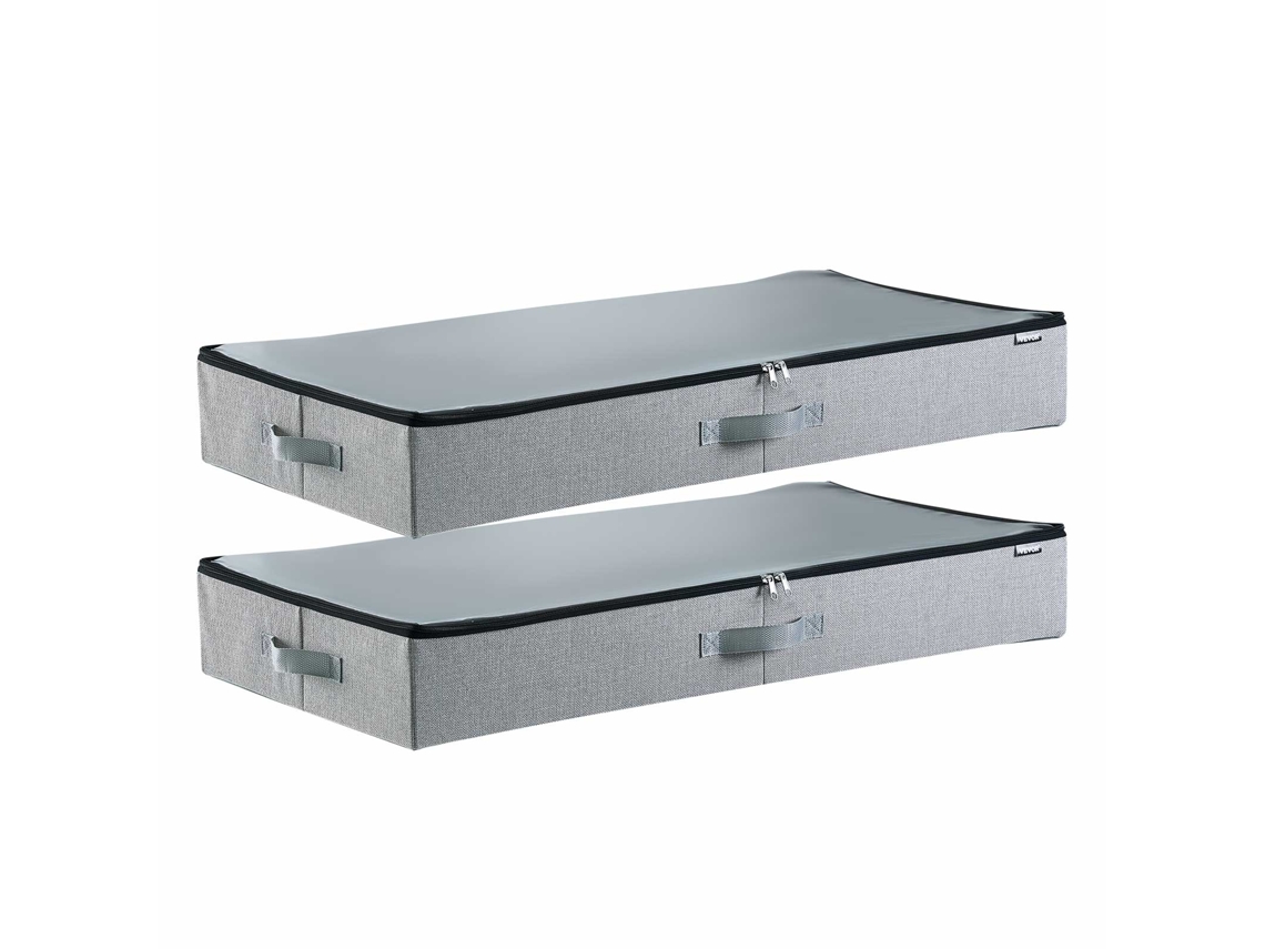 Recipiente de armazenamento embaixo da cama Vevor 850 x 430 x 120 mm, pacote com 2