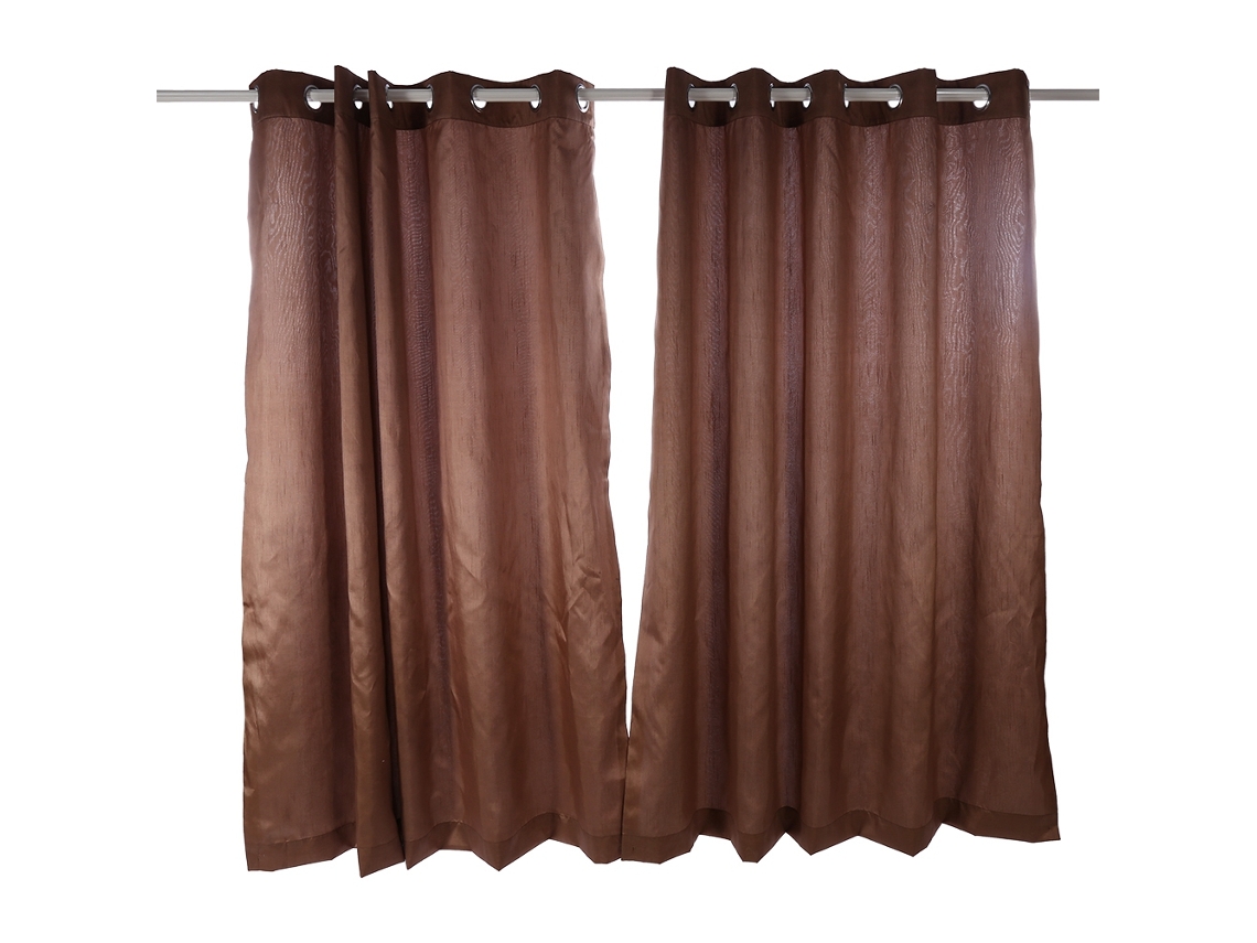 Cortinas Fio Slub (totalmente forradas, com botões pré-pintados)