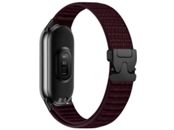 Bracelete para Xiaomi Smart Band 10/9/8 em nylon trançado com padrão de montanha e fivela de paraquedas ameixa XIAOMOYU