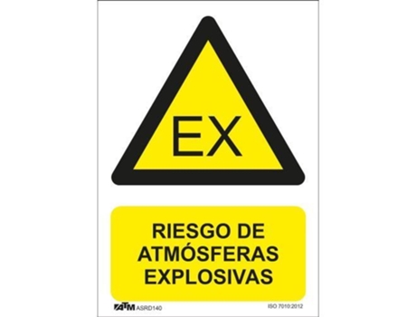 Señal de perigo, atmosferas explosivas PVC Glasspack ATM-SEÑALIZACIÓN