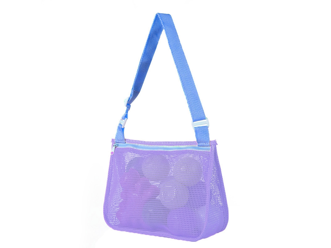 Bolsa De Armazenamento De Malha Para Brinquedos De Praia Yuysan 21x25x8cm Roxo (aa19)