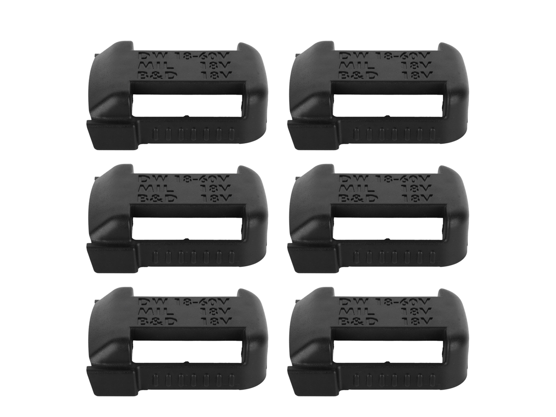 6 Peças Conector Adaptador Doca Suporte Para Bateria Milwaukee Estojo Protetor Resistente À Temperatura