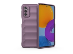 Capa Halinuia Para Samsung Galaxy M52 5g Magic Shield Tpu Flanela Roxa (proteção Integral, Interior Em Flanela)