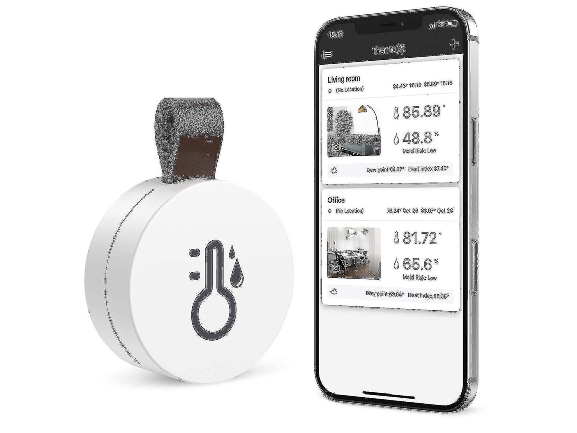 Termômetro E Higrômetro Sem Fio, Mini, Com Bluetooth 5.0, Sensor De Umidade E Temperatura, Com Exportação De Dados E Alertas