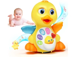 Brinquedo musical para bebês de 6, 9 ou 12 meses ou mais, Pato musical, brinquedo interativo de aprendizagem com música e luzes YWP