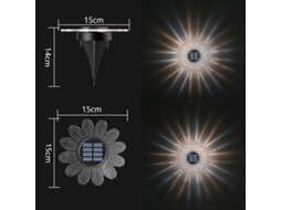 Peças De Luz Solar Acrílica Embutida Estilo 10, Luz De Parede Externa À Prova Dágua SUNNY SPACES