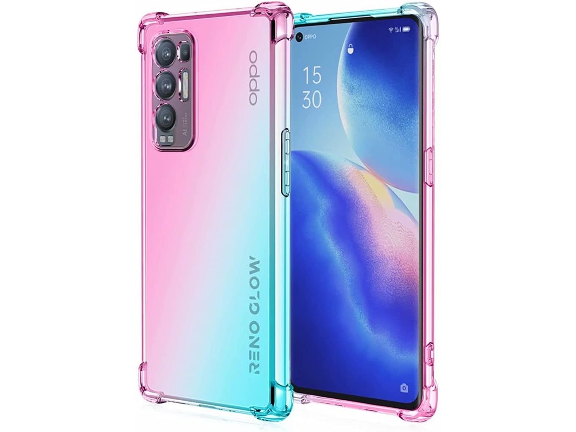 Capa Gradiente Protetora para Oppo Oppo Find X3 Neo HONGWE. Textura Macia Anti-Choque Transparente