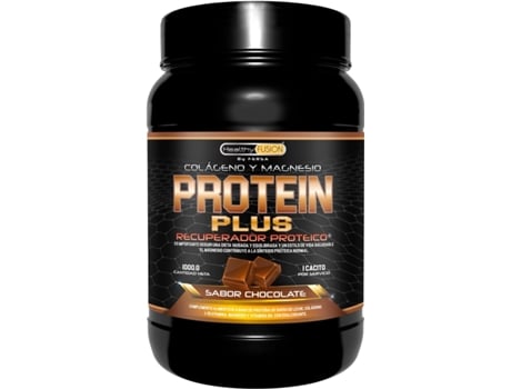 Proteína HEALTHY FUSION Plus Recuperação Muscular À Base de Proteína Colágeno L-Glutamina Magnésio e Vitamina B6 Sabor Chocolate 1Kg