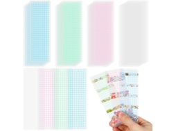 Pratos de plástico para fita adesiva decorativa (washi tape) com superfície fosca e bordas arredondadas, organizadores.