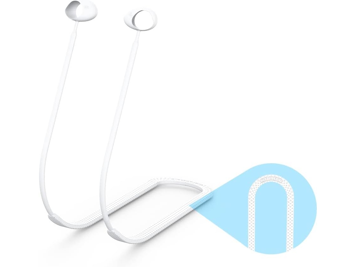Corda Anti - Perte Em Silicone Com Suspensão, Cordão Tour De Cou, Conveniente Para 2 Cabos De Casque