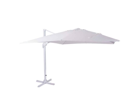 Alu Premium - Parasol De Jardim Deslocado 3x3m, Cor Branca